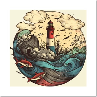 Lighthouse Colorful Art Creation V5 Posters and Art